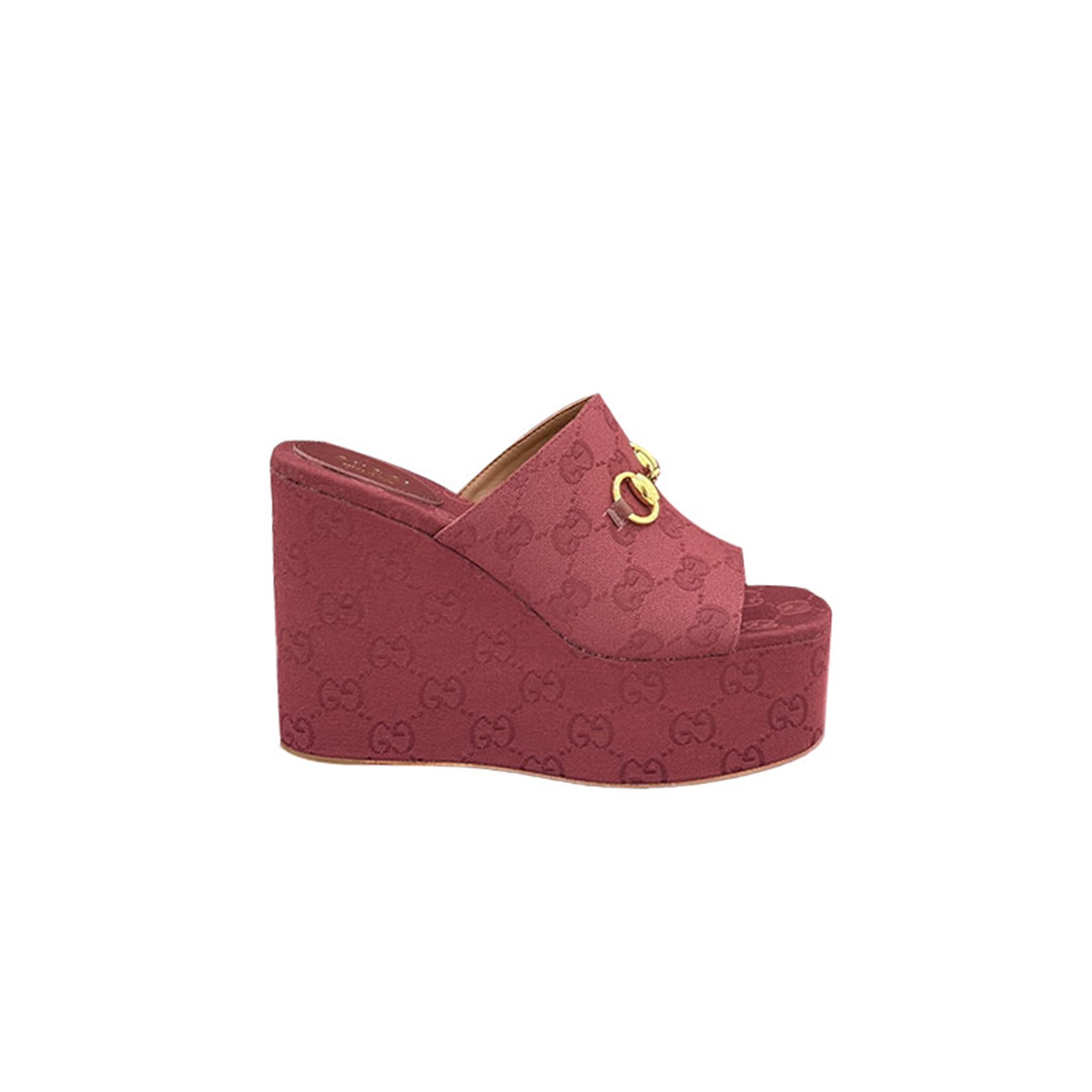G*u*i women''s wedge sandal with horsebit 816328
